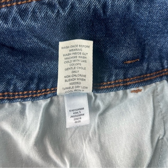 Mudd FLX Stretch High-Rise Shortie Blue Jean Shorts - Picture 8 of 8